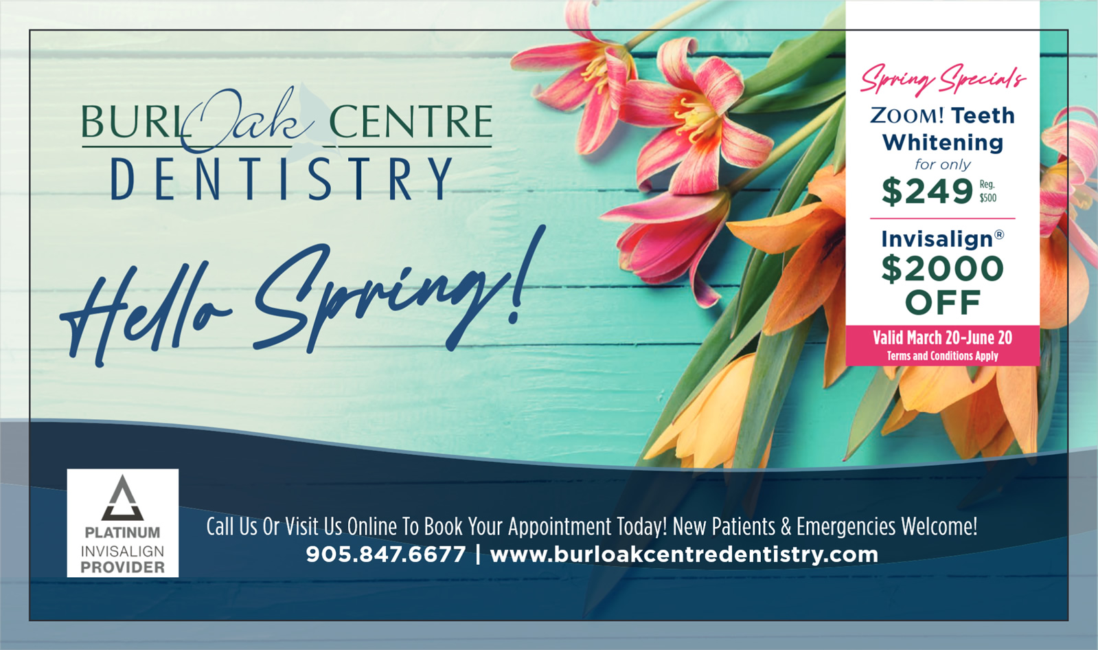 Dentist Oakville - Burloak Centre Dentistry - Spring Specials Zoom Teeth Whitening